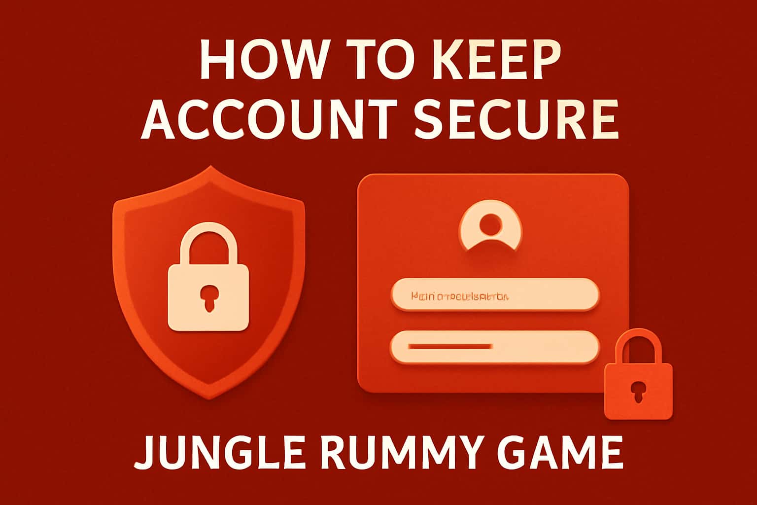Illustration emphasizing account security measures for Jungle Rummy Game.