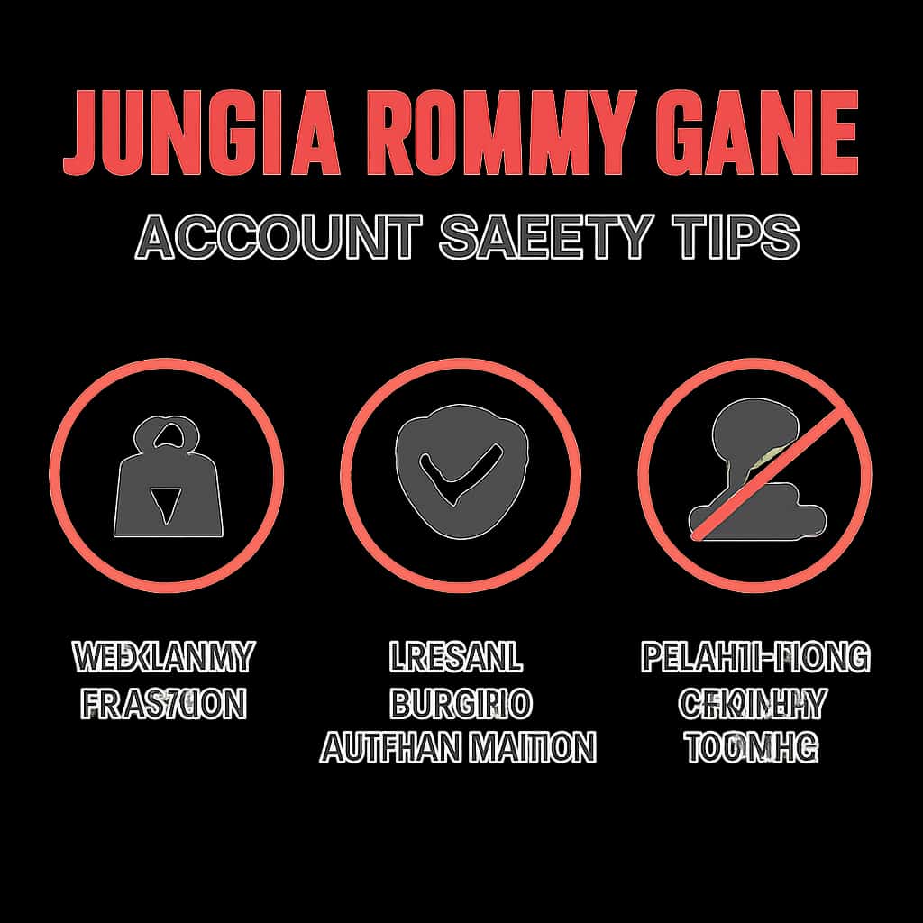 Illustration depicting safety practices for Jungle Rummy Game accounts.