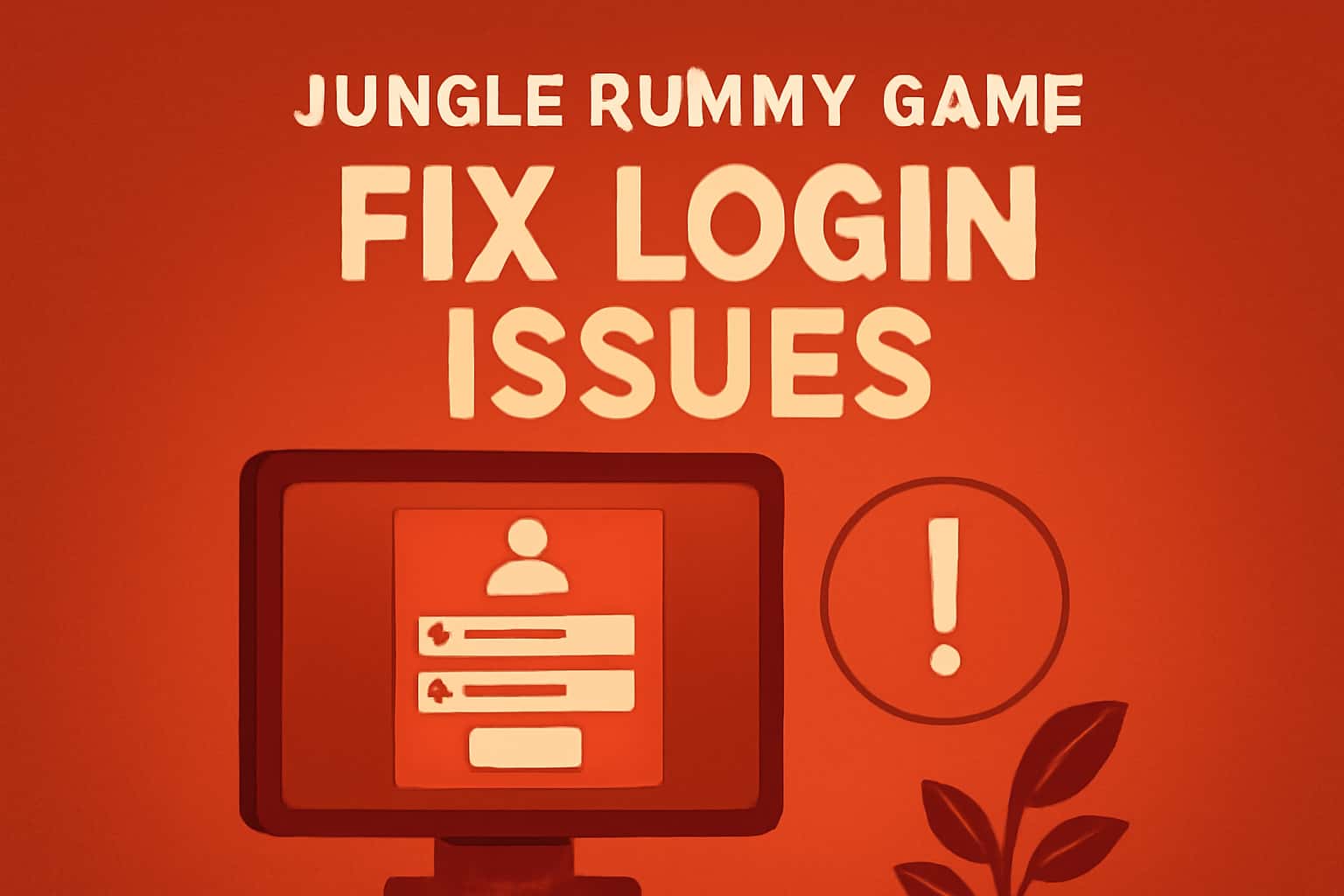 An informative scene illustrating solutions to Jungle Rummy Game login issues.