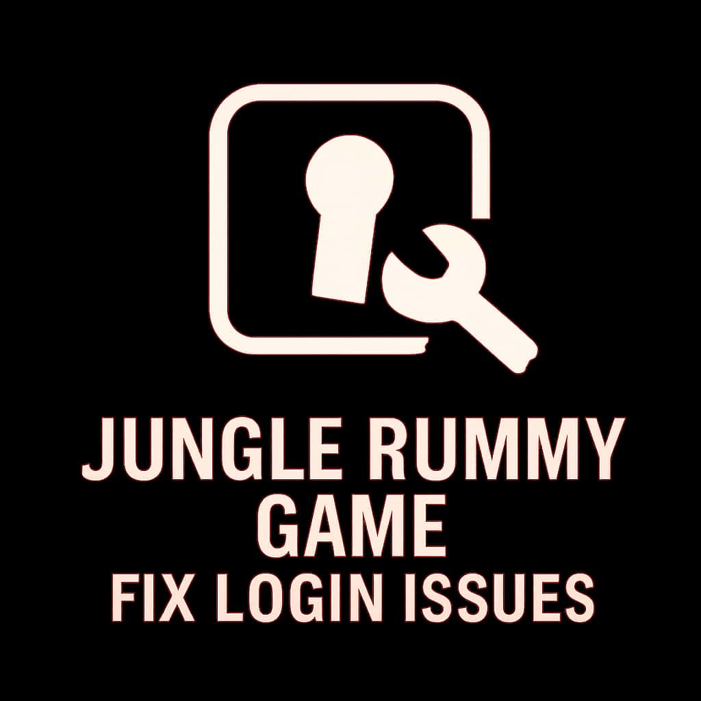 A badge icon representing assistance for Jungle Rummy Game login issues.
