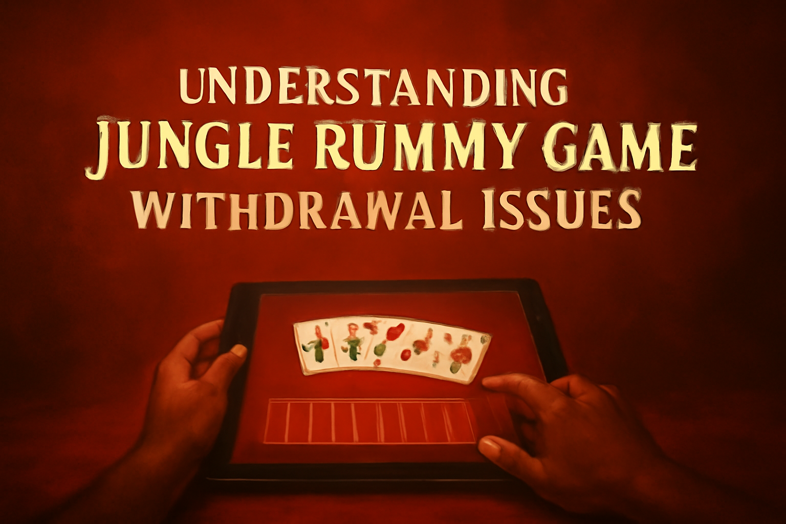 Informational scene illustrating Jungle Rummy Game login assistance.