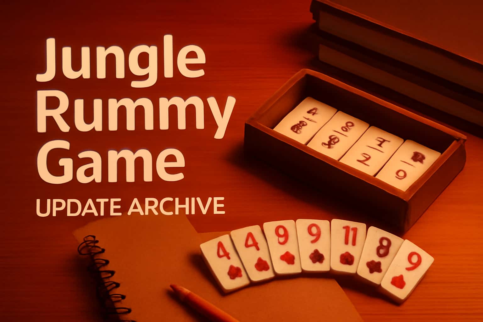 A sophisticated digital representation of the Jungle Rummy Game Update Archive.